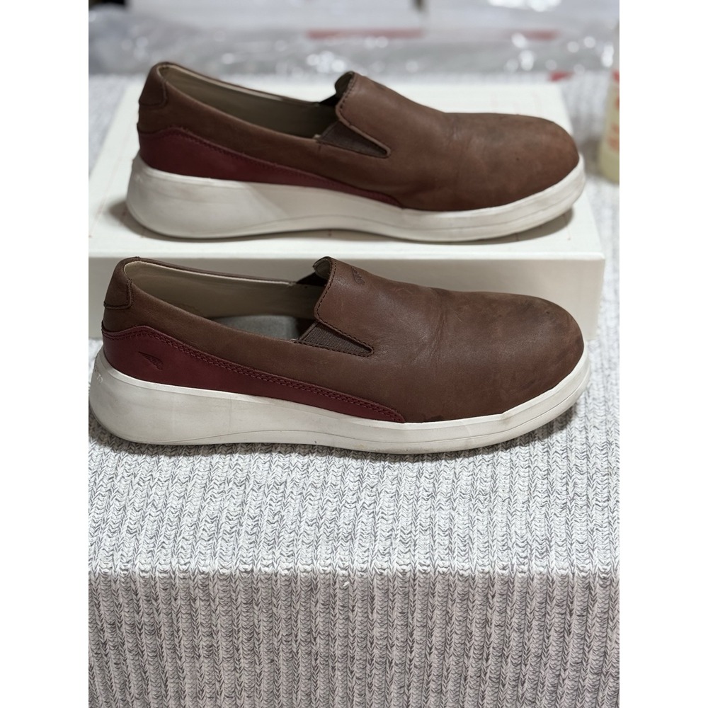 Red Wing Shoes Women 8.5‎ Brown Leather Cross Lite Slip On  Aluminum Toe